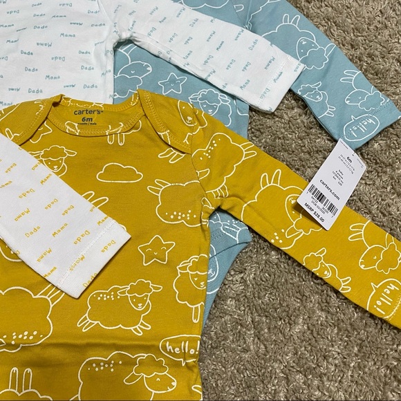Carter's 4-Pack Sheep Original Bodysuits - Picture 7 of 8